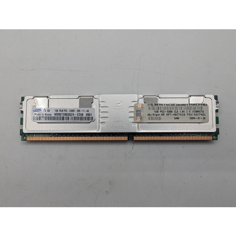 Модуль памяти M395T2863QZ4-CE68, 46C7421, 43x5059, Samsung, IBM, DDR2, 1Gb, 5300