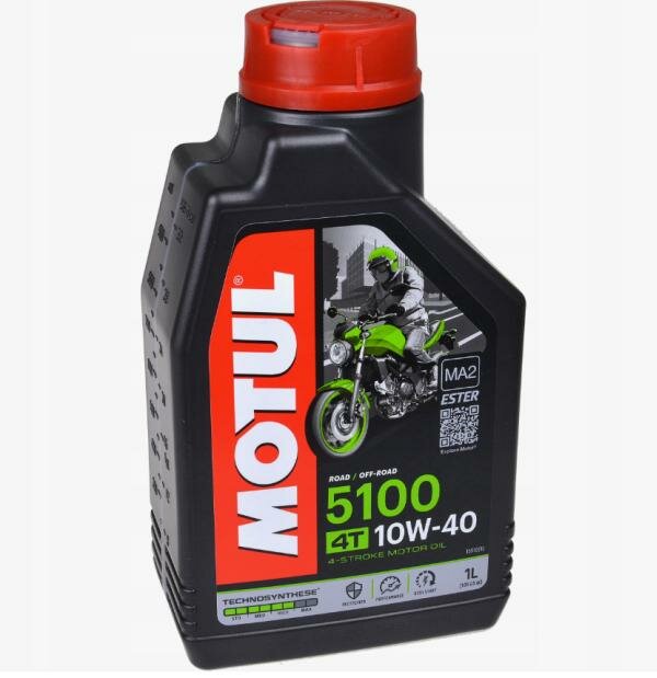 Масло моторное полусинтетическое для мотоциклов Motul 5100 4T 10W-40 (1л) (замена 104066 106906) MOTUL-5100E-10W40-1L