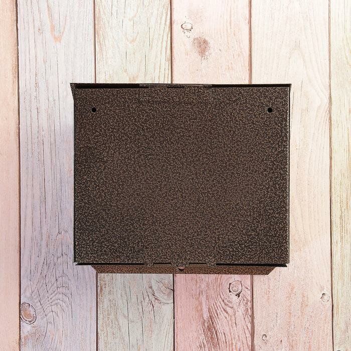 Ящик почтовый без замка (с петлёй), горизонтальный «Мини», бронзовый - фотография № 10