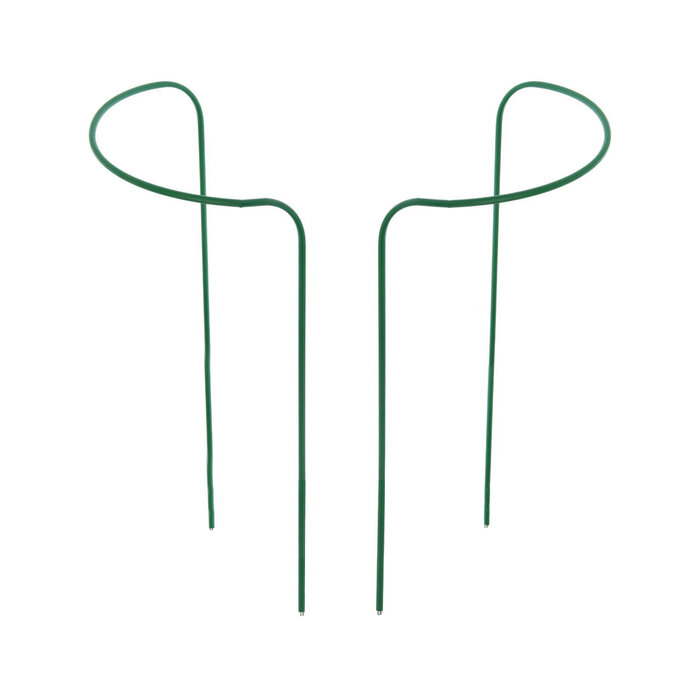 Кустодержатель для клубники, d=20 см, h=25 см, ножка d=0,3 см, металл, зеленый (набор2шт)