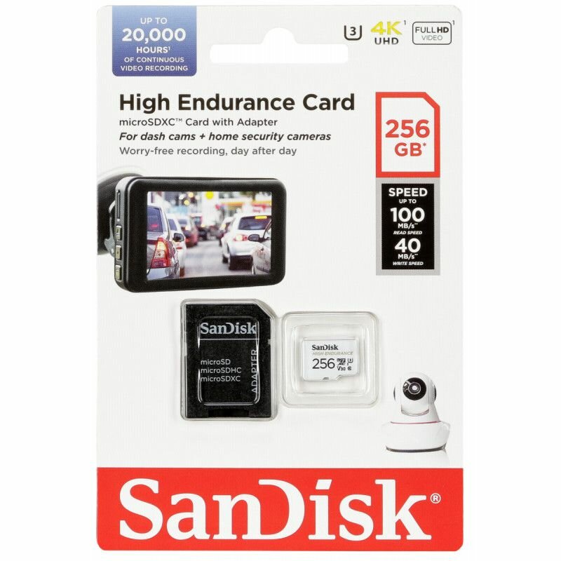 Карта памяти Sandisk microSDHC 256GB High Endurance SDSQQNR-256G-GN6IA ( + adapter)