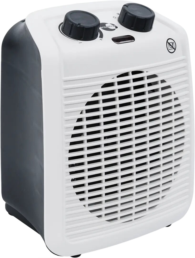 фото Тепловентилятор спиральный электрический Equation с механическим термостатом 2000 Вт цвет тёмно-серый