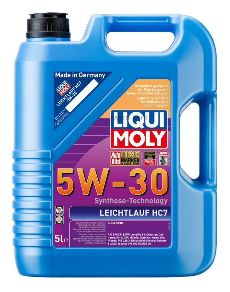 LIQUI MOLY 8542 Масло моторное LIQUI MOLY Leichtlauf HC7 5W-30 5L