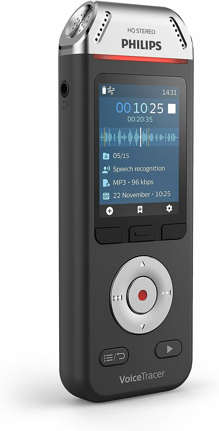 Цифровой диктофон Philips VoiceTraicer DVT2810 8Gb черный