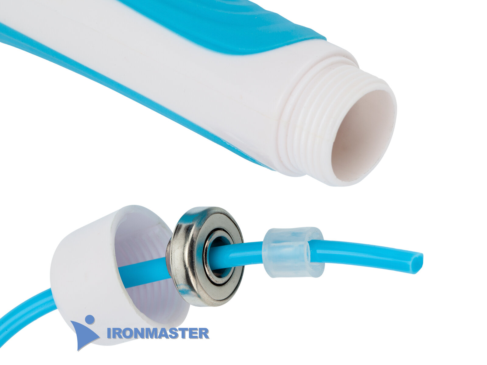 Скакалка Ironmaster 300см белый/синий - фото №5
