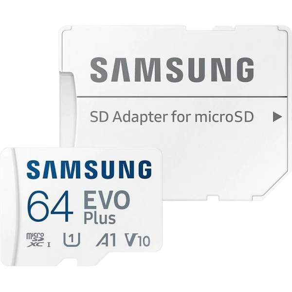 Samsung Карта памяти Samsung Evo Plus MB-MC64KA MicroSD 64 ГБ class 10 (с адаптером SD)