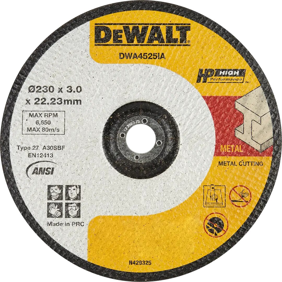 фото Диск отрезной по стали Dewalt 230x22.2x3 мм