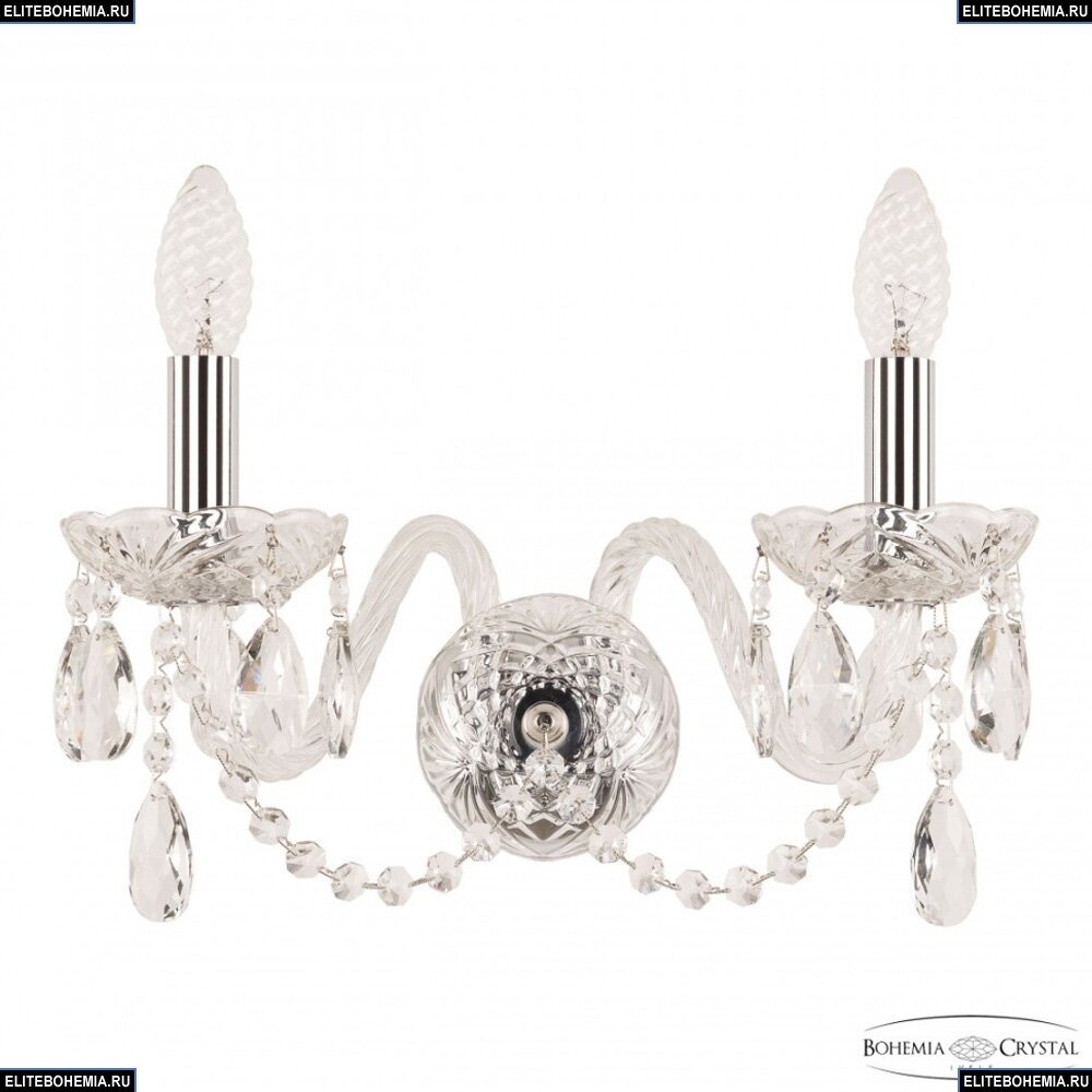 Бра Bohemia Ivele Crystal 101 101B/2/165 Ni - фото №1