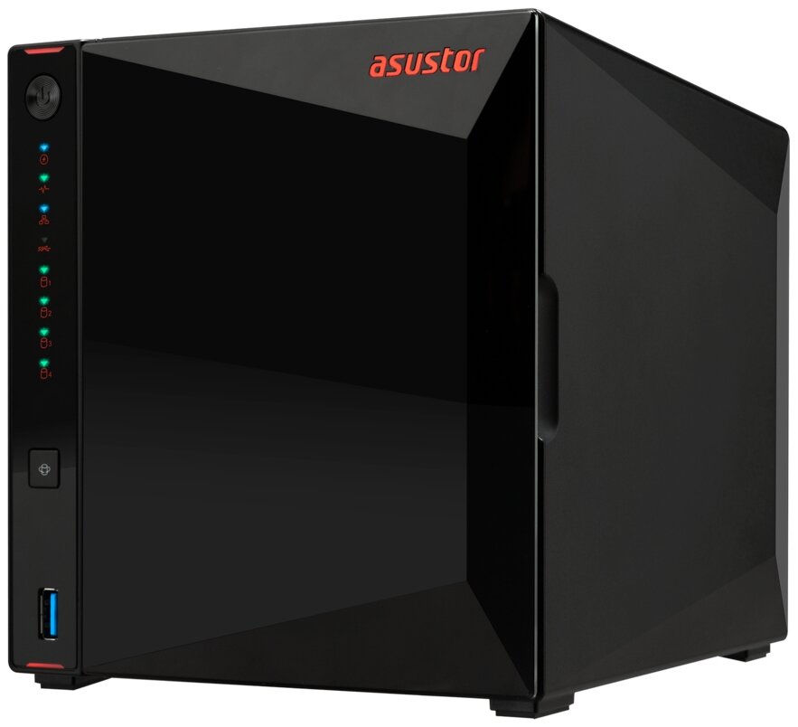 Сетевое хранилище Asustor NIMBUSTOR 4 Gen2 AS5404T 90IX01R1-BW3S40 настольный 4 25"35"M2 SATA III 88TB RAID 0RAID 1RAID 10RAID 5RAID 6Single disk 4 GB DDR4 Кол-во сетевые интерфейсов 2 25 Gb/s