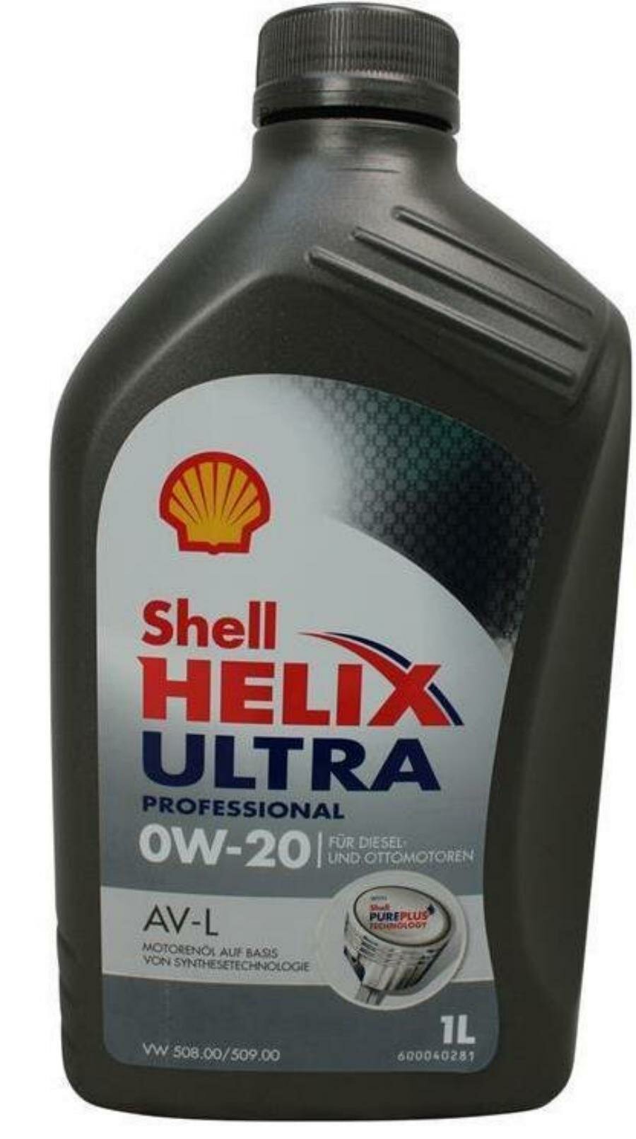 Синтетическое моторное масло SHELL Helix Ultra Professional AV-L 0W-20