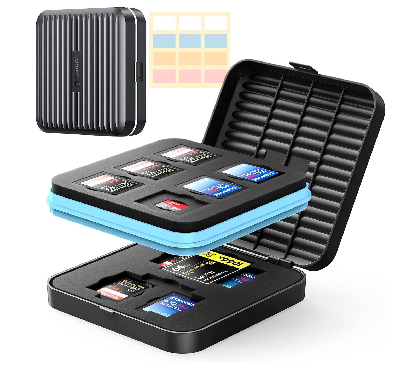 Кейс для карт памяти Orico PSCD-5: 10х SD, 6х microSD, 2x CF, 3х SSD M.2
