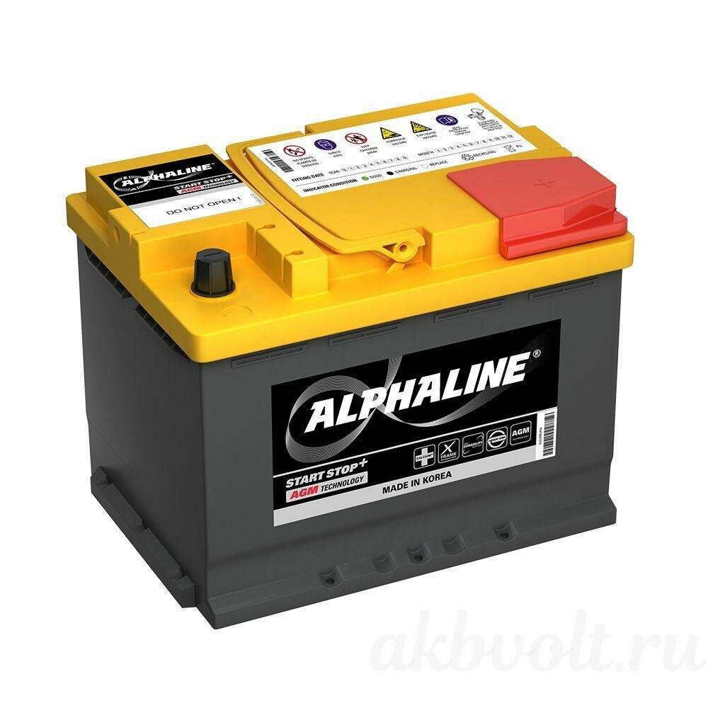 Аккумулятор для грузовиков AlphaLine AGM 60 Ач (SA 56020/AX 560680) 242х175х190