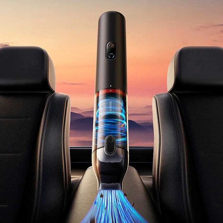 Портативный беспроводной автомобильный пылесос Baseus A5 Car Vacuum Cleaner с силой всасывания: 16000 PA