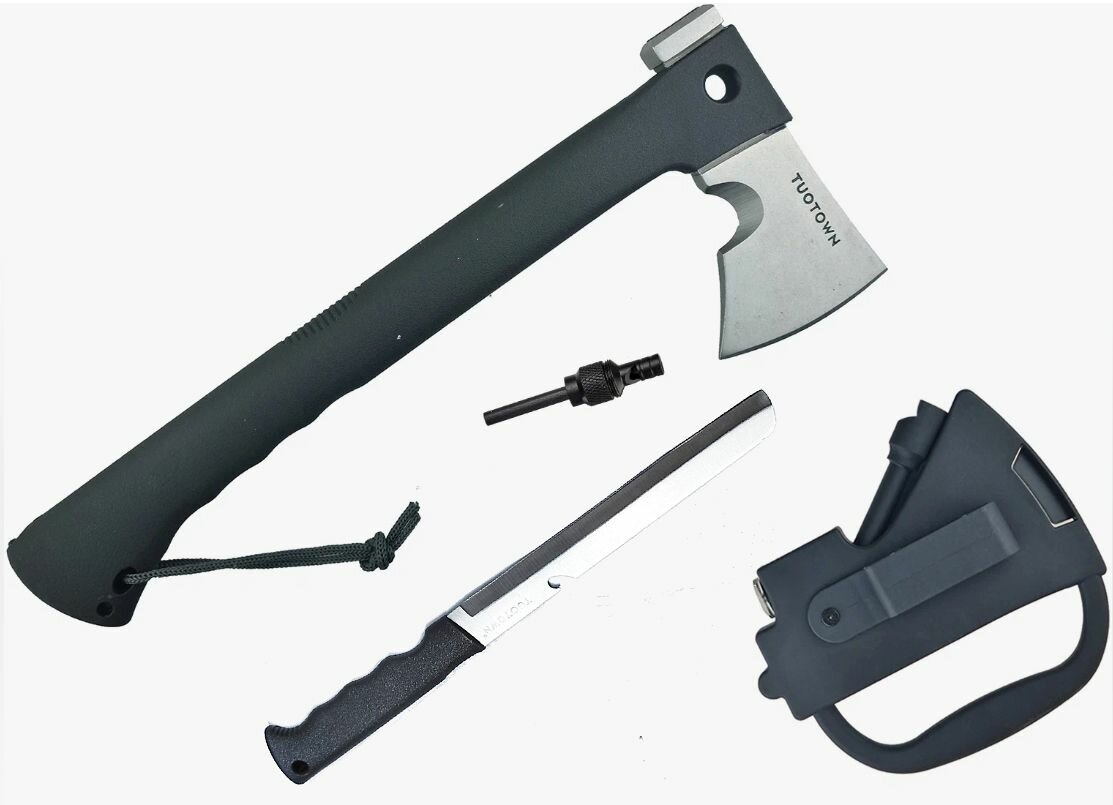 Топор туристический tuotown mini axe saw combo - фотография № 1