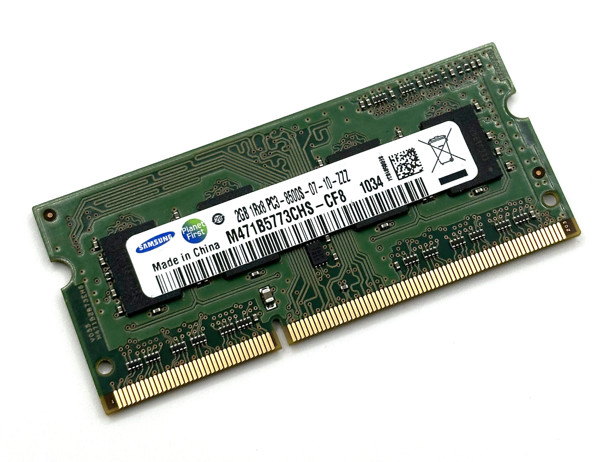 Оперативная память DDR3 2Gb 1066 Mhz Samsung M471B5773CHS-CF8 So-Dimm PC3-8500S для ноутбука