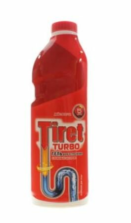 Tiret Turbo Гель для устранение сложных засоров в канализационных трубах 1 л