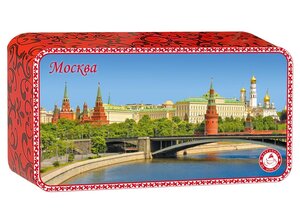 Чай чёрный в шкатулке - Москва, Кремль вид с реки, жесть, 50 гр.