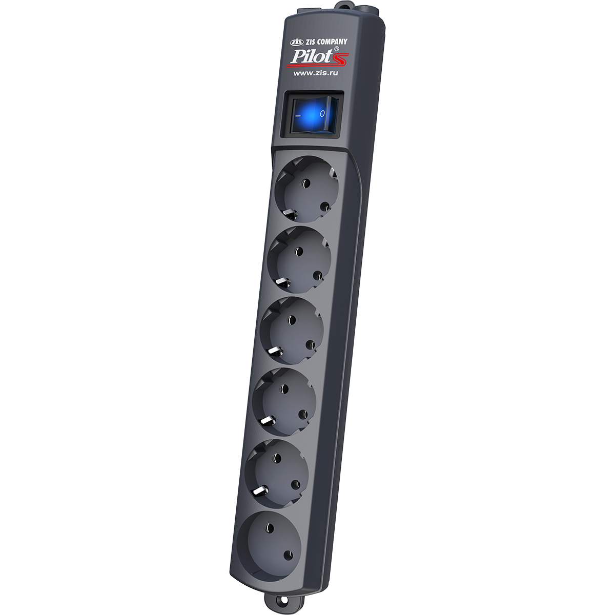 Сетевой фильтр Pilot S surge protector 6 outlets (5 euro + 1 without grounding) 1.8 m graphite