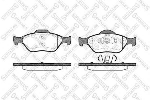 Колодки тормозные дисковые передние для Форд Фиеста 5 дорестайлинг 2002-2005 год выпуска (Ford Fiesta 5) STELLOX 777 000-SX