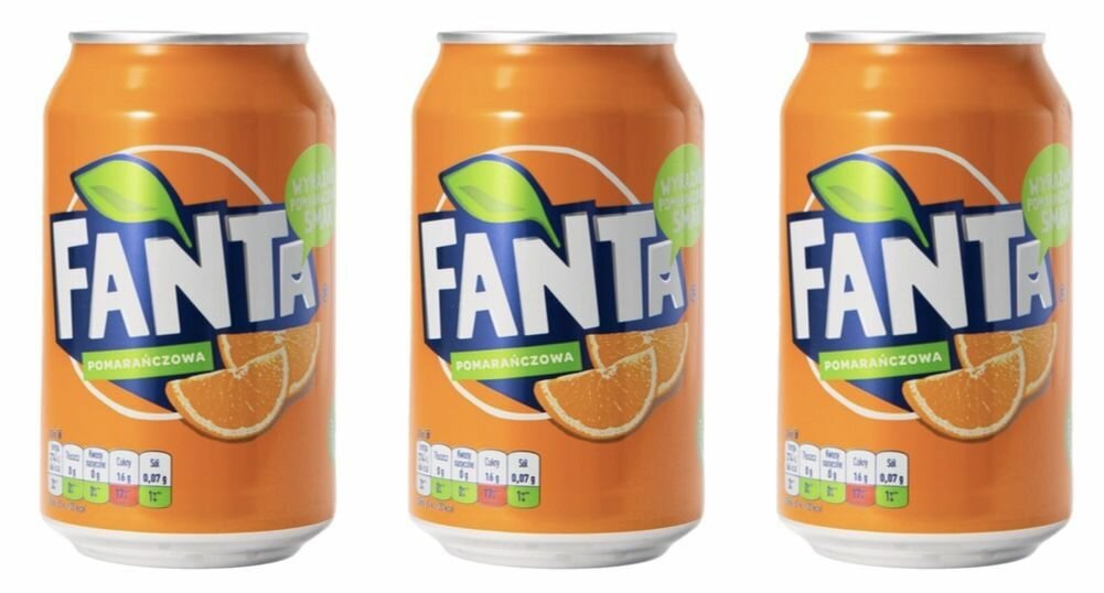 Напиток газированный Fanta Orange (Дания), 330 мл х 3 шт