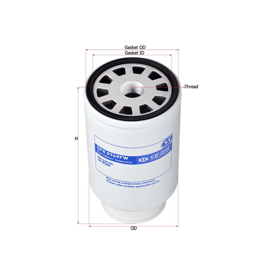 Фильтр топливный сепаратор Caterpillar SFR0769FW (Sure Filter)