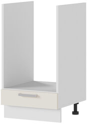 Кухонный модуль, под духовой шкаф, без столешницы, напольный, ШНД450, Белый / Альфа Холст белый