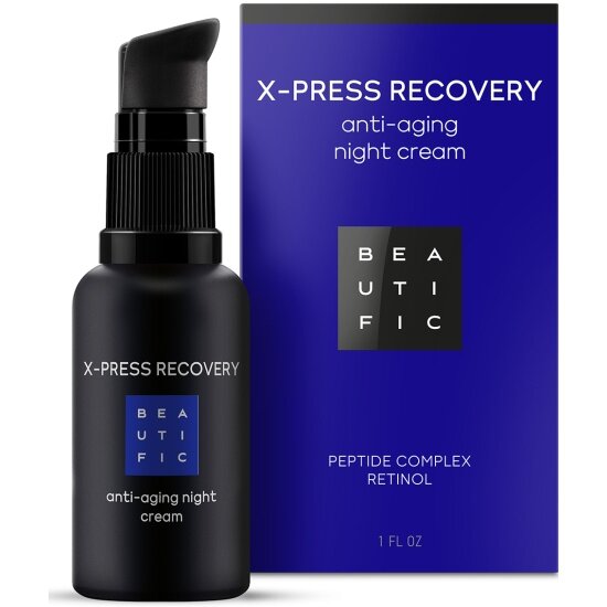 крем Beautific X-press Recovery Anti-aging, ночной, против морщин с матриксилом и ретинолом, 30 мл