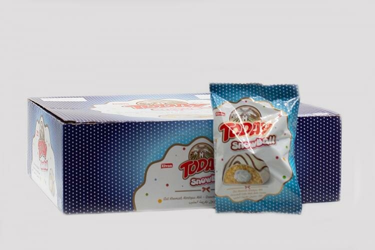 Today Snowball Milky - Кекс в глазури с молочной начинкой 35 грамм Упаковка 24 шт