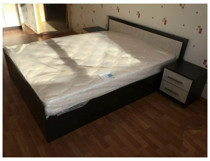 Двухспальная кровать 160х200 Фиеста Венге Миф - фотография № 1