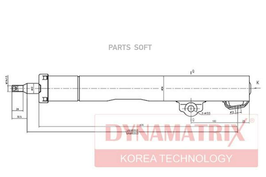 Амортизатор подвески передний Dynamatrix-Korea DSA334017 для Mercedes 190 (W201) W201 COUPE C124 C124 E-CLASS C124 S124 W124
