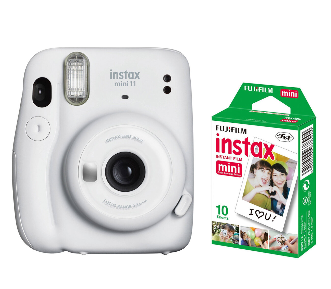 Фотоаппарат моментальной печати Fujifilm Instax MINI 11 белый лед + картридж 10 фото