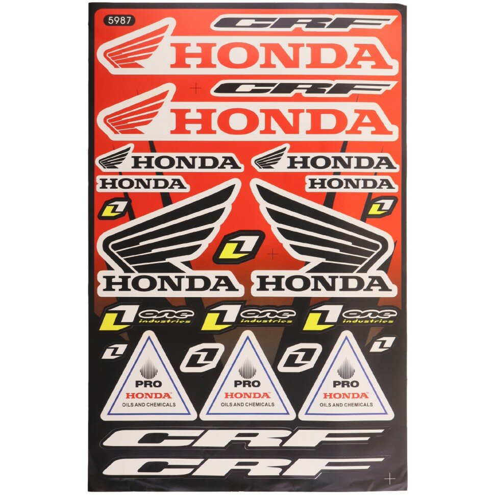 Наклейки (набор) спонсор Honda (28х44см)
