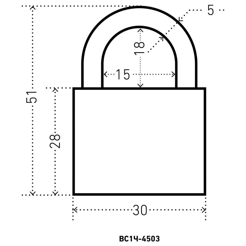 Замок навесной_УЗК аллюр ВС1Ч-4503 5 кл. d=5мм - фотография № 3