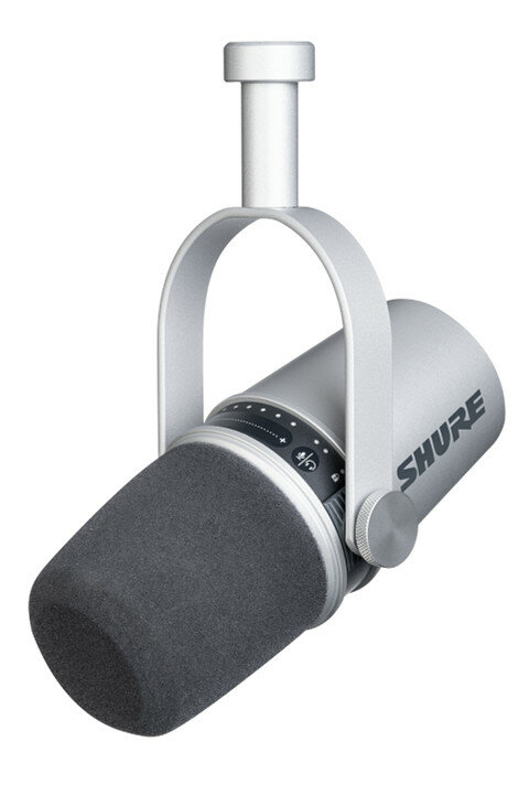 SHURE MOTIV MV7-S - гибридный широкомембранный USB/XLR микрофон для записи речи и вокала, цвет серый