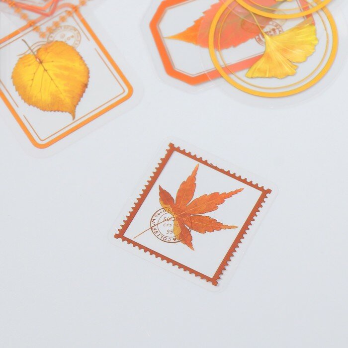 Наклейки для творчества "Теги - Осенние листья" набор 30 шт 0,2х8х11 см - фотография № 2