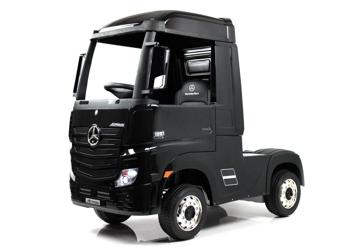 Детский электромобиль Mercedes-Benz Actros 4WD (HL358) черный глянец (RiverToys)