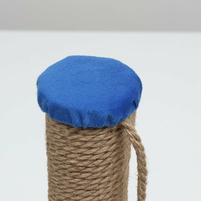 Когтеточка-столбик "Котик", 30 х 30 х 50 см, синяя (комплект из 2 шт) - фотография № 4