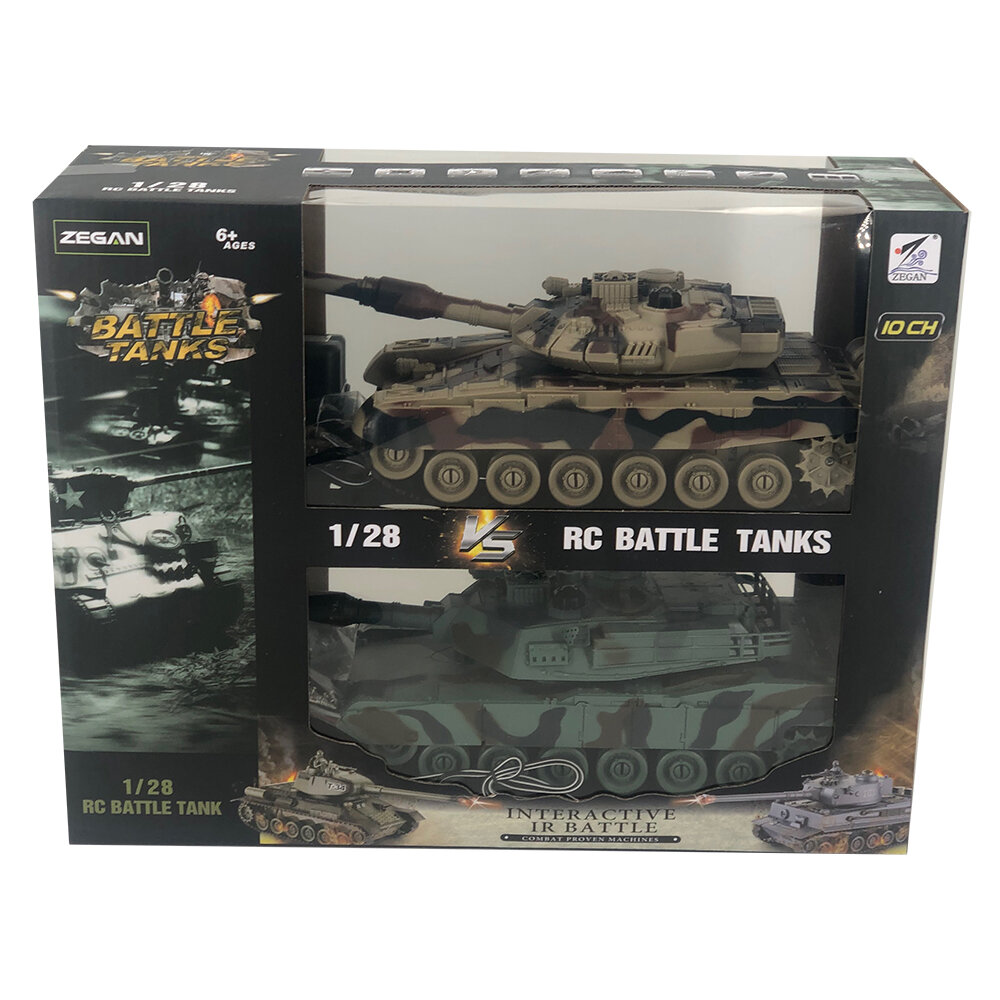 Zegan Радиоуправляемый танковый бой (советский T90 + Abrams США) 2.4GHz - 99830