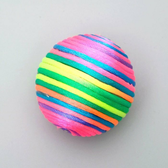 Мяч текстильный "Полосатик", 4,8 см, микс цветов (комплект из 17 шт) - фотография № 2