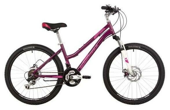 Велосипед для подростков NOVATRACK 24SHD. JENNYPRO.14CH23 вишневый