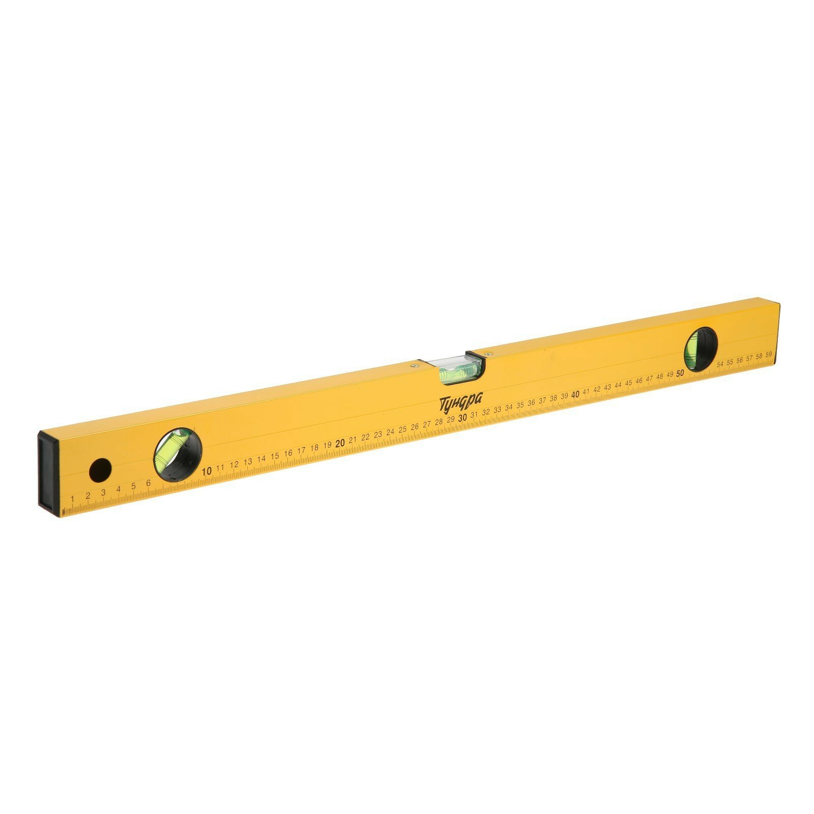 фото Уровень алюминиевый тундра, 3 глазка, линейка, 600 мм 1шт.