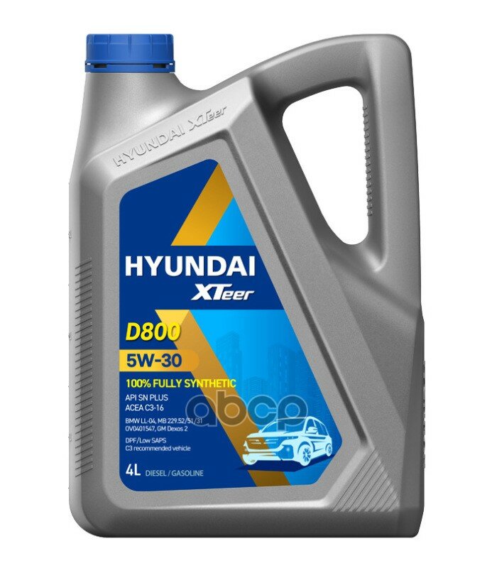 HYUNDAI XTeer Hyundai Xteer Diesel Ultra 5W30 (4L)_Масло Моторн.! Синт Api Sn/Cf, Acea A3/B3/B4, Dexos 2, Ll-04