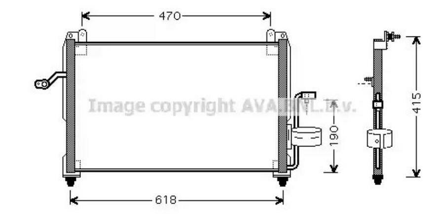 Радиатор кондиционера AVA / арт. DW5045 - (1 шт)