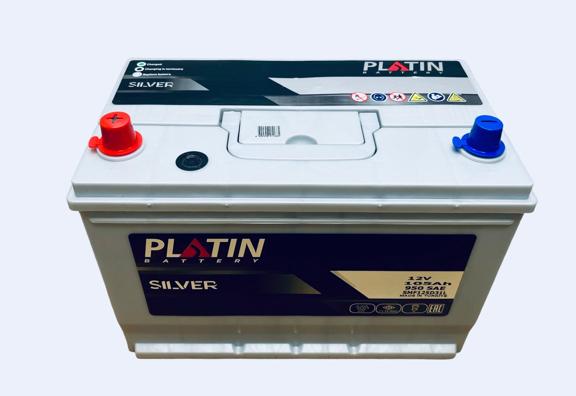 Аккумулятор автомобильный Platin Silver Asia 105 Ач 900 A п.п. SMF 125D31R 306х173х225