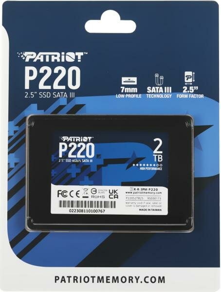 Твердотельный накопитель Patriot Memory P220 2 ТБ SATA P220S2TB25