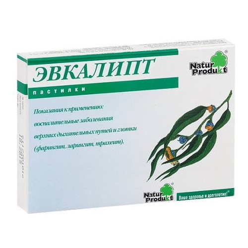 Эвкалипт Натур Продукт, пастилки 2.5 г, 24 шт.