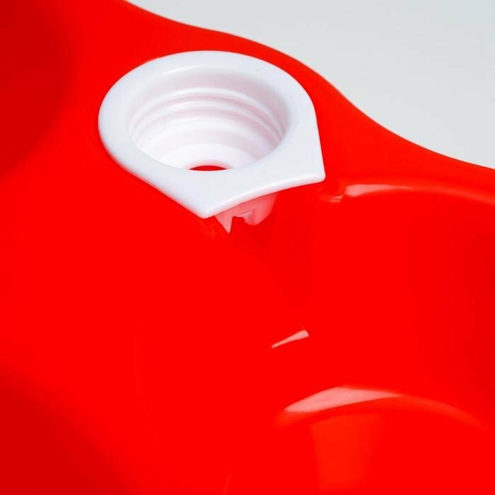Миска двойная круглая, 27 х 16 х 6,5 см, красная (комплект из 9 шт) - фотография № 6