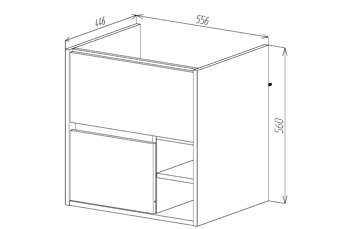 Тумба под раковину Viant Люксембург 60 VLUX60ELD-T2YP - фото №4