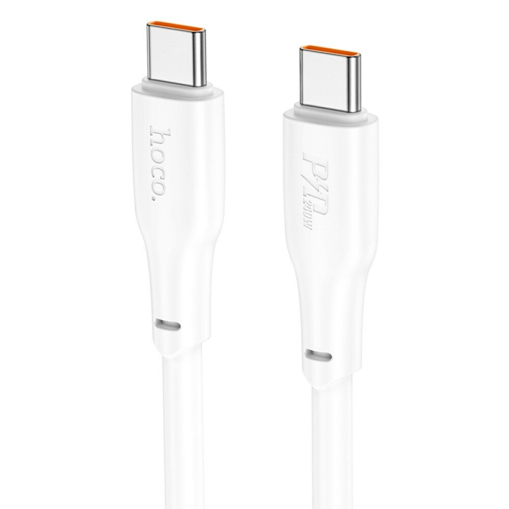Hoco. Кабель USB Type-C (M) --> Type-C (M) 2.0м (USB 2.0) hoco X93, белый, 5A, PD240W
