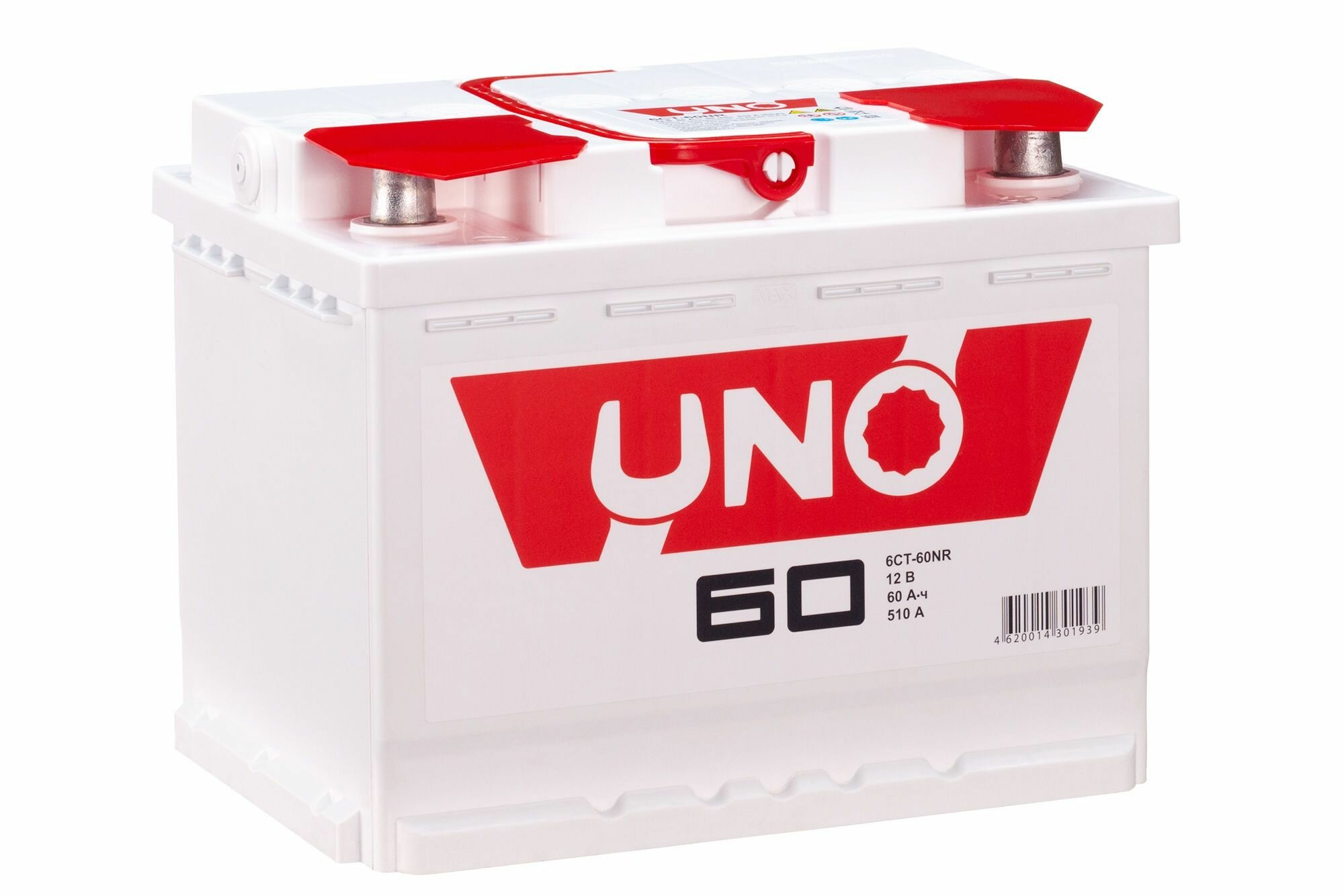 Автомобильный аккумулятор UNO 6ст- 60 Ач обратная полярность